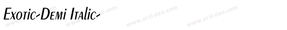 Exotic-Demi Italic字体转换